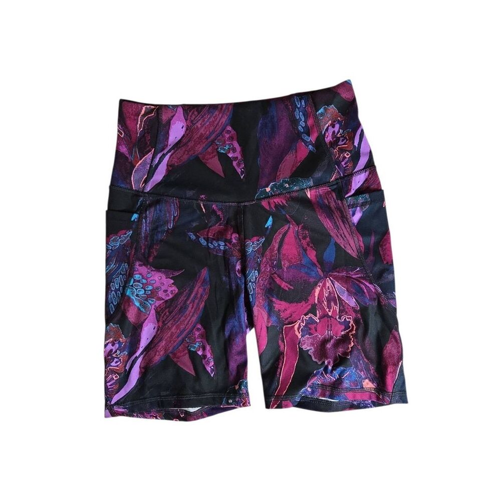 ​All in Motion High-Rise Floral Bike Shorts with Pockets – Size M